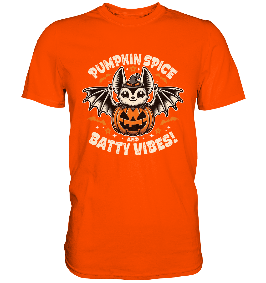 Pumpkin Spice und Batty Vibes – Süß und frech zugleich! - Premium Shirt - FaunaFeels Onlineshop Unisex - Shirts