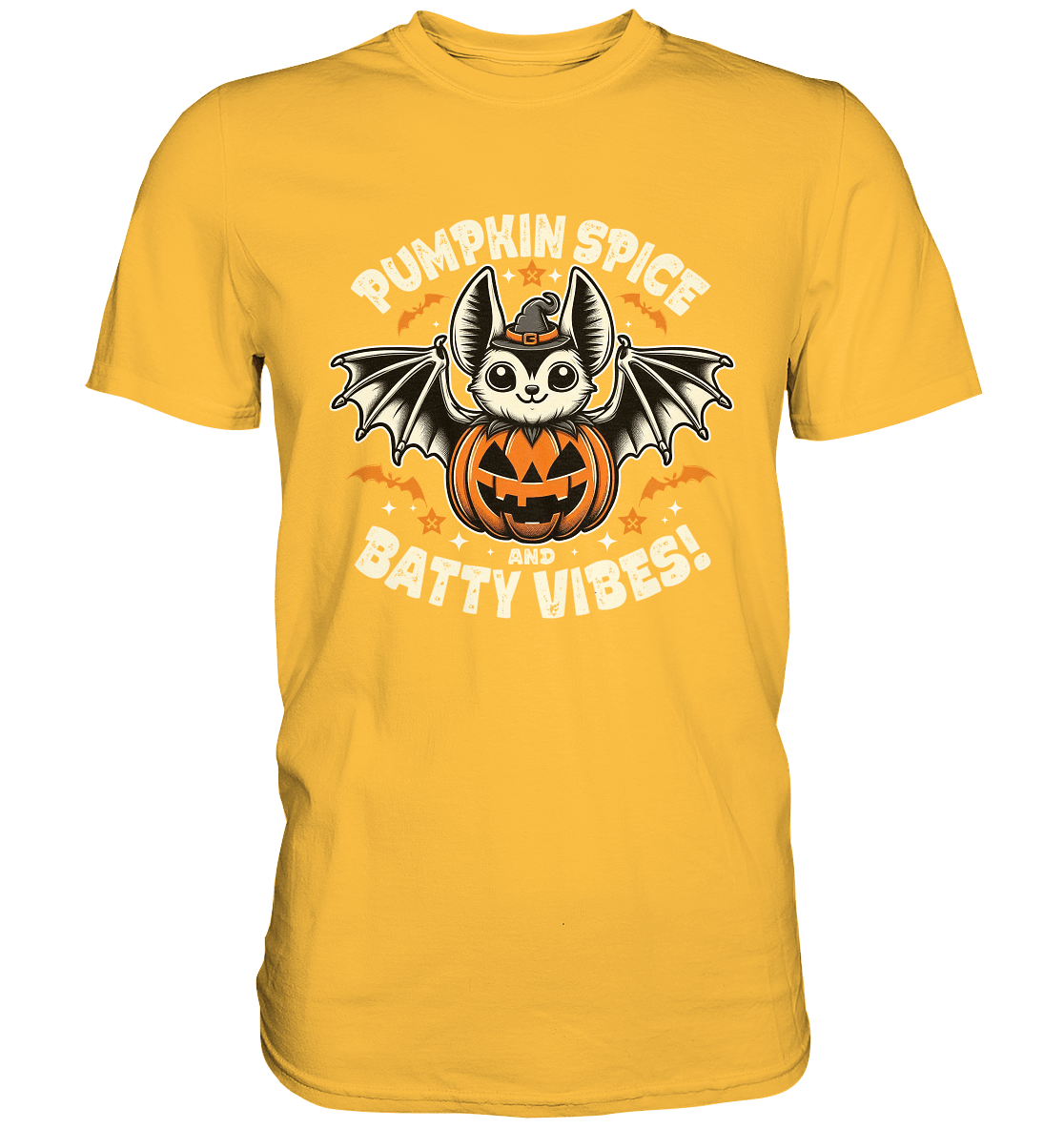 Pumpkin Spice und Batty Vibes – Süß und frech zugleich! - Premium Shirt - FaunaFeels Onlineshop Unisex - Shirts