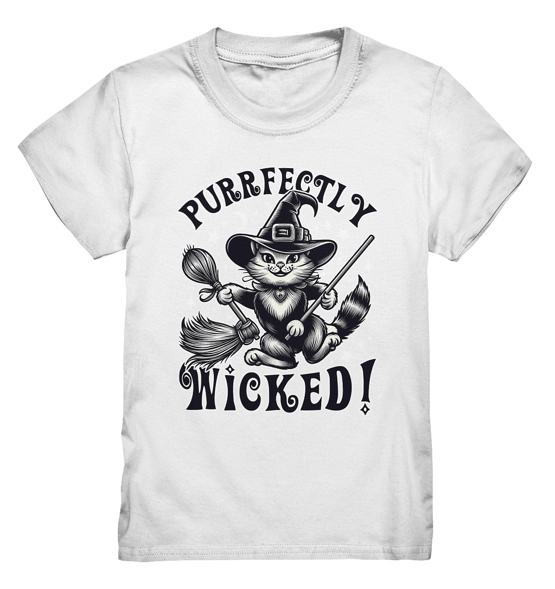 Purrfectly Wicked – Magischer Katzenzauber mit Schalk - Kids Premium Shirt - FaunaFeels Onlineshop Kids & Babys