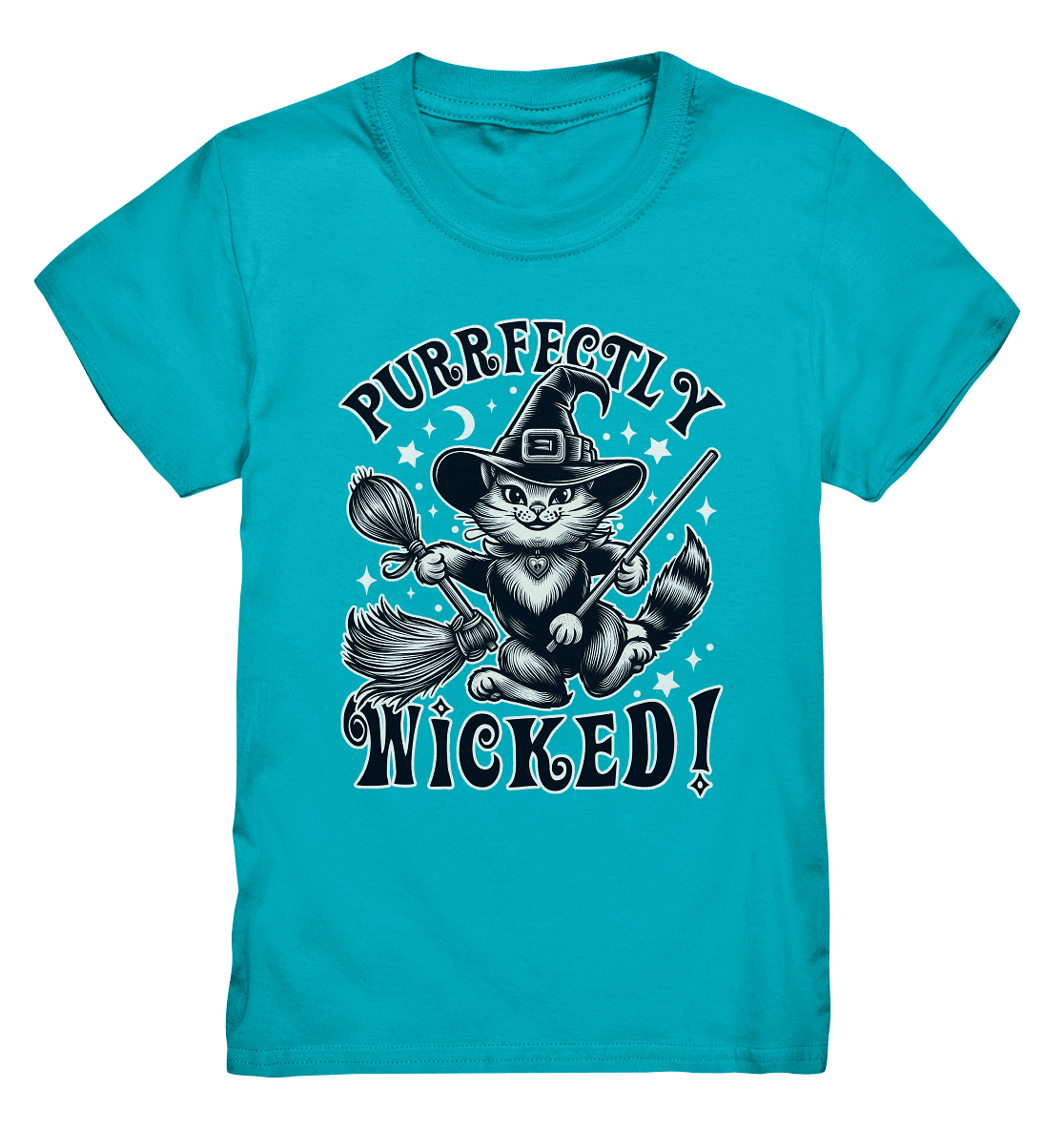 Purrfectly Wicked – Magischer Katzenzauber mit Schalk - Kids Premium Shirt - FaunaFeels Onlineshop Kids & Babys