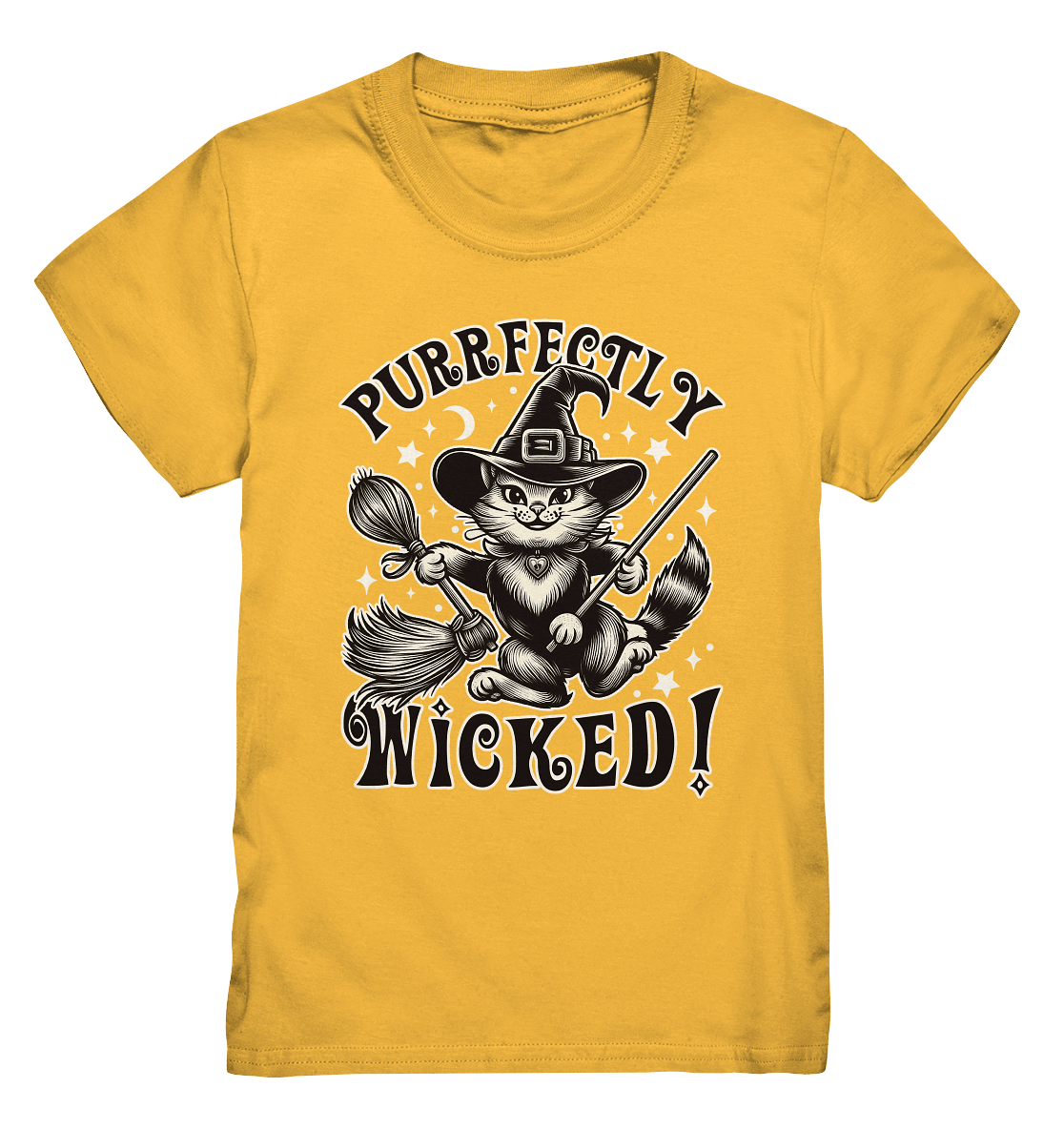 Purrfectly Wicked – Magischer Katzenzauber mit Schalk - Kids Premium Shirt - FaunaFeels Onlineshop Kids & Babys
