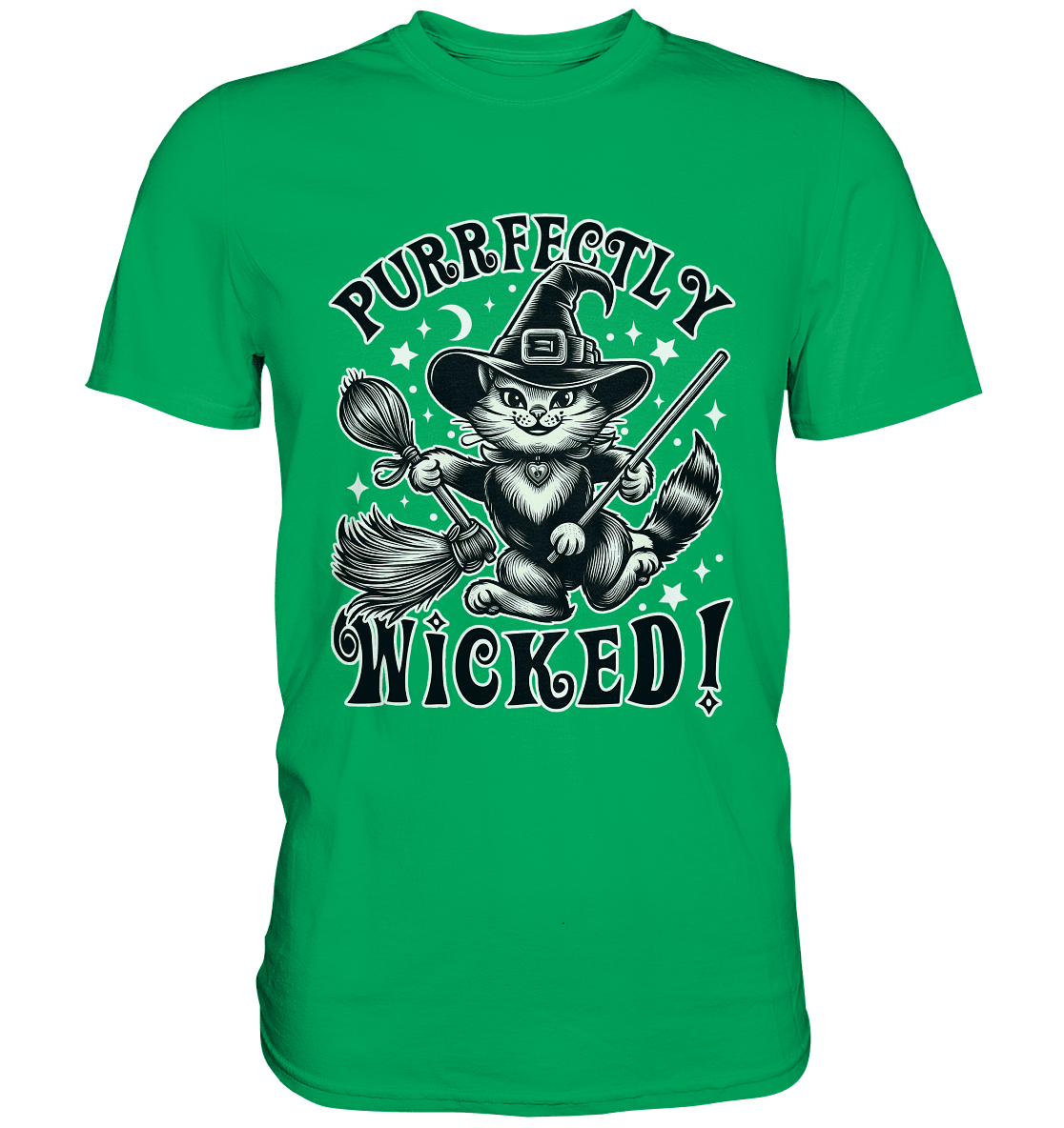 Purrfectly Wicked – Magischer Katzenzauber mit Schalk - Premium Shirt - FaunaFeels Onlineshop Unisex - Shirts