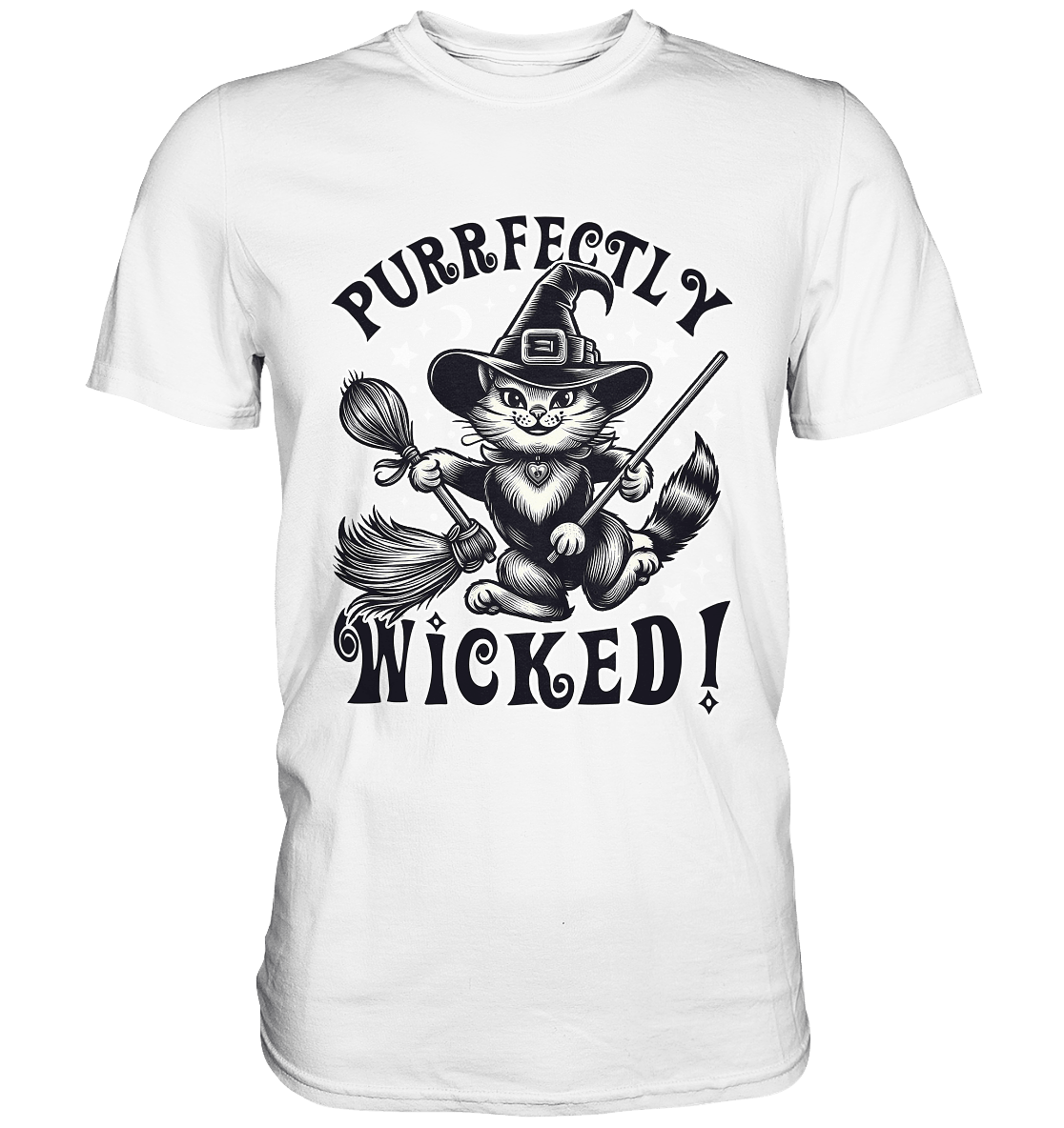 Purrfectly Wicked – Magischer Katzenzauber mit Schalk - Premium Shirt - FaunaFeels Onlineshop Unisex - Shirts