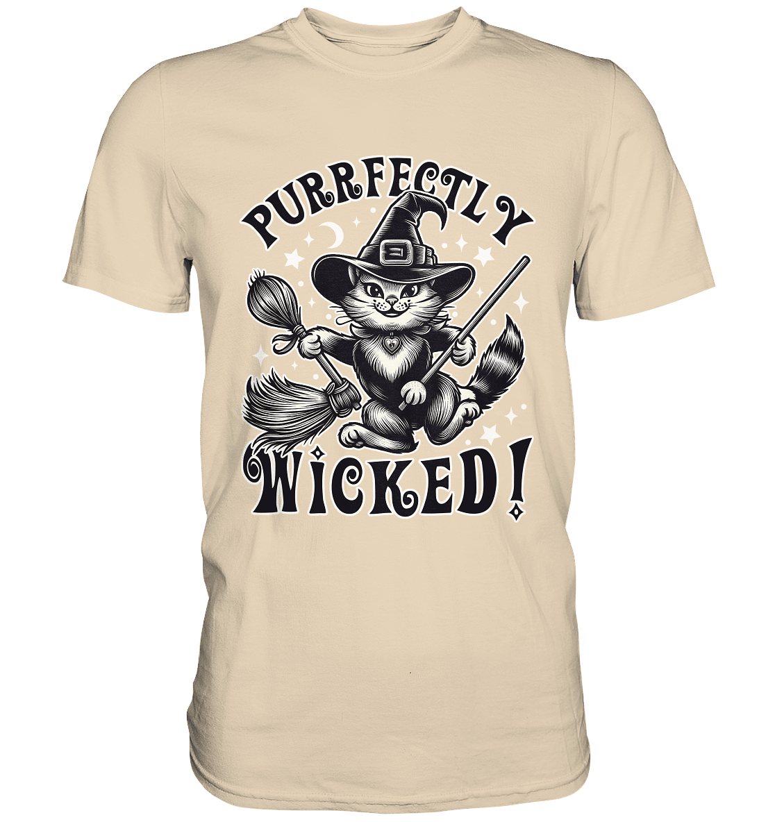 Purrfectly Wicked – Magischer Katzenzauber mit Schalk - Premium Shirt - FaunaFeels Onlineshop Unisex - Shirts