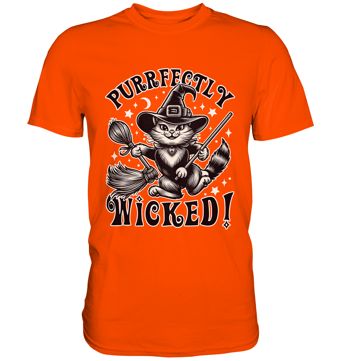 Purrfectly Wicked – Magischer Katzenzauber mit Schalk - Premium Shirt - FaunaFeels Onlineshop Unisex - Shirts