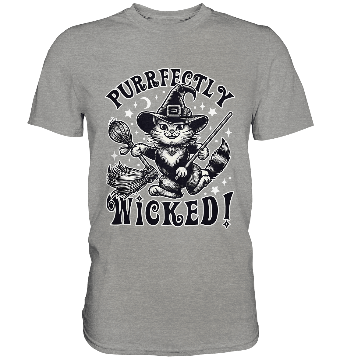 Purrfectly Wicked – Magischer Katzenzauber mit Schalk - Premium Shirt - FaunaFeels Onlineshop Unisex - Shirts