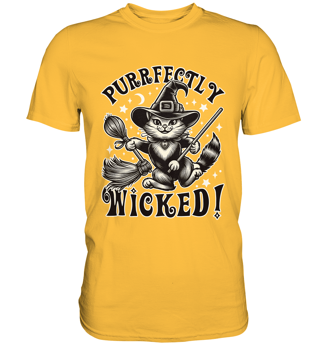 Purrfectly Wicked – Magischer Katzenzauber mit Schalk - Premium Shirt - FaunaFeels Onlineshop Unisex - Shirts