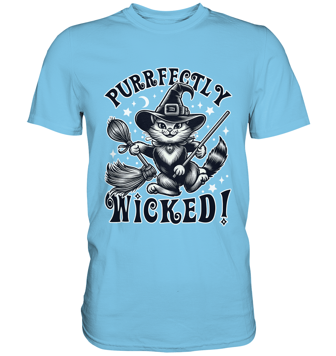 Purrfectly Wicked – Magischer Katzenzauber mit Schalk - Premium Shirt - FaunaFeels Onlineshop Unisex - Shirts