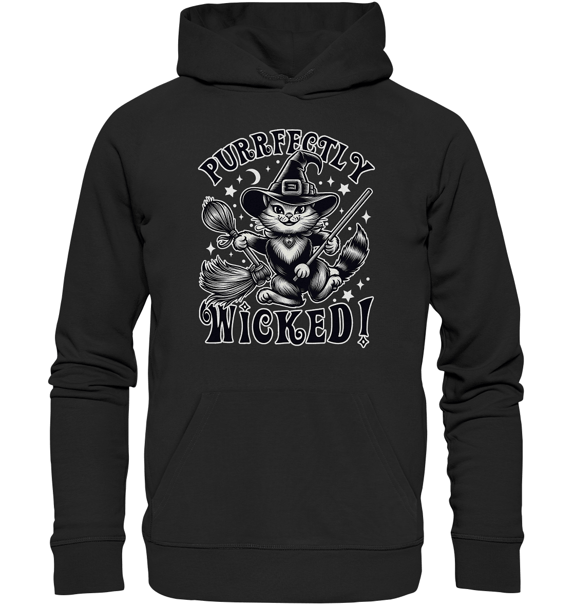 Purrfectly Wicked – Magischer Katzenzauber mit Schalk - Premium Unisex Hoodie - FaunaFeels Onlineshop Hoodies