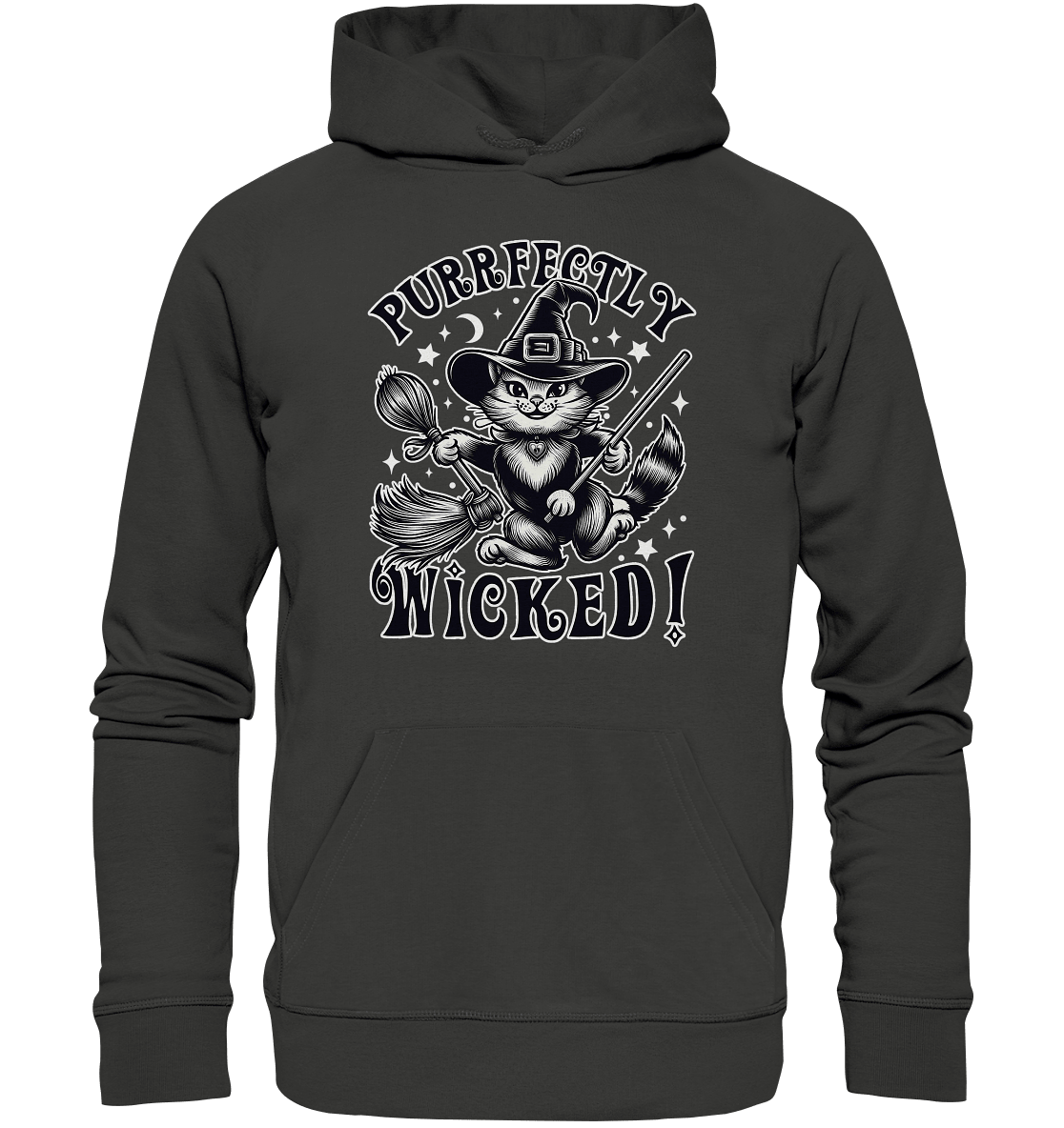 Purrfectly Wicked – Magischer Katzenzauber mit Schalk - Premium Unisex Hoodie - FaunaFeels Onlineshop Hoodies
