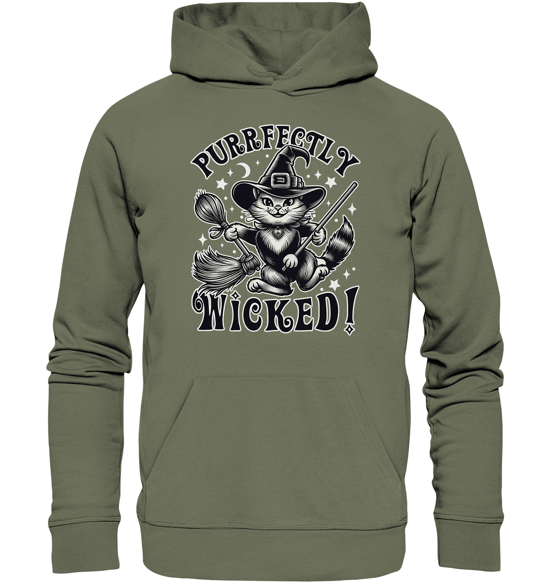Purrfectly Wicked – Magischer Katzenzauber mit Schalk - Premium Unisex Hoodie - FaunaFeels Onlineshop Hoodies
