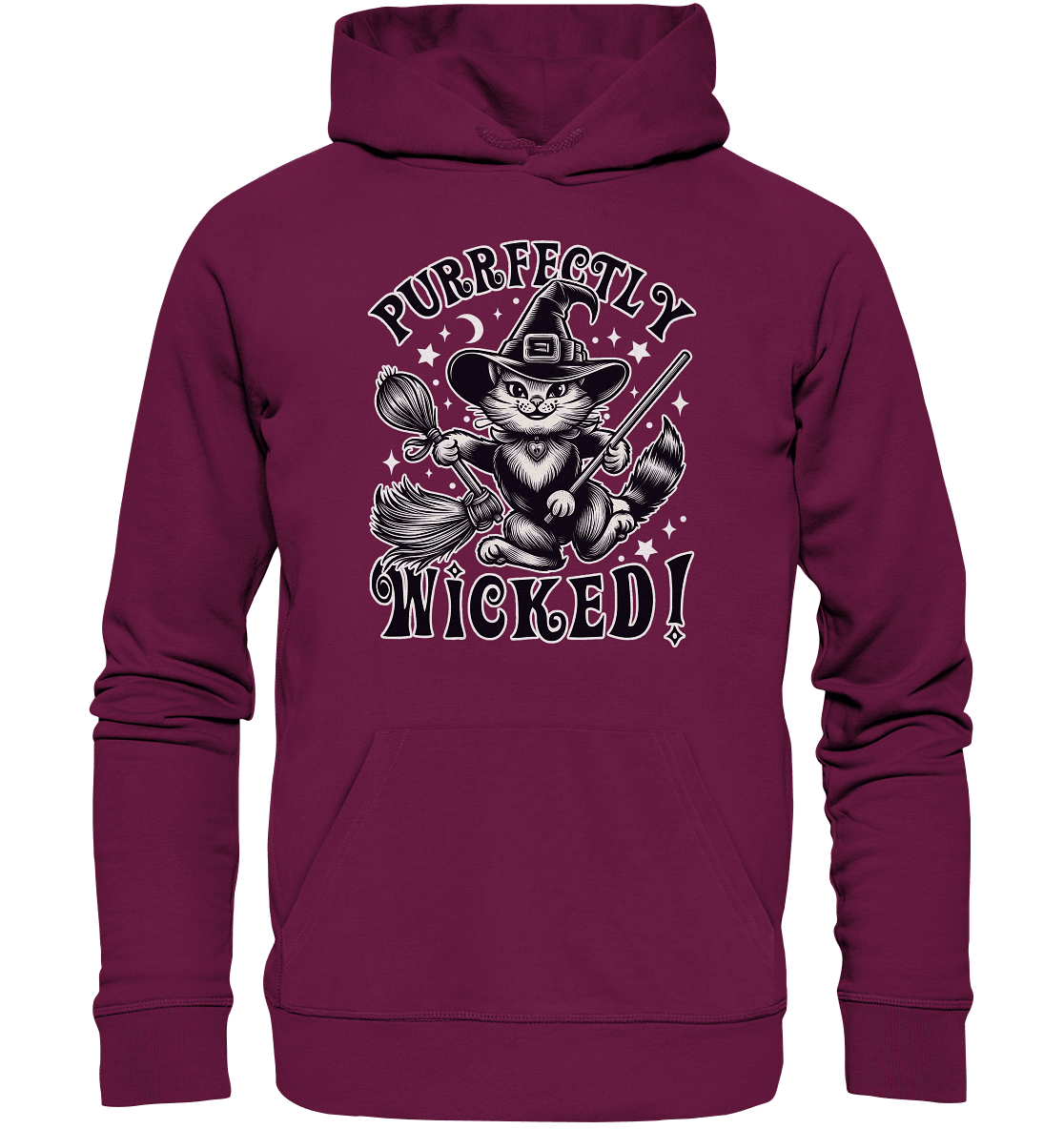 Purrfectly Wicked – Magischer Katzenzauber mit Schalk - Premium Unisex Hoodie - FaunaFeels Onlineshop Hoodies