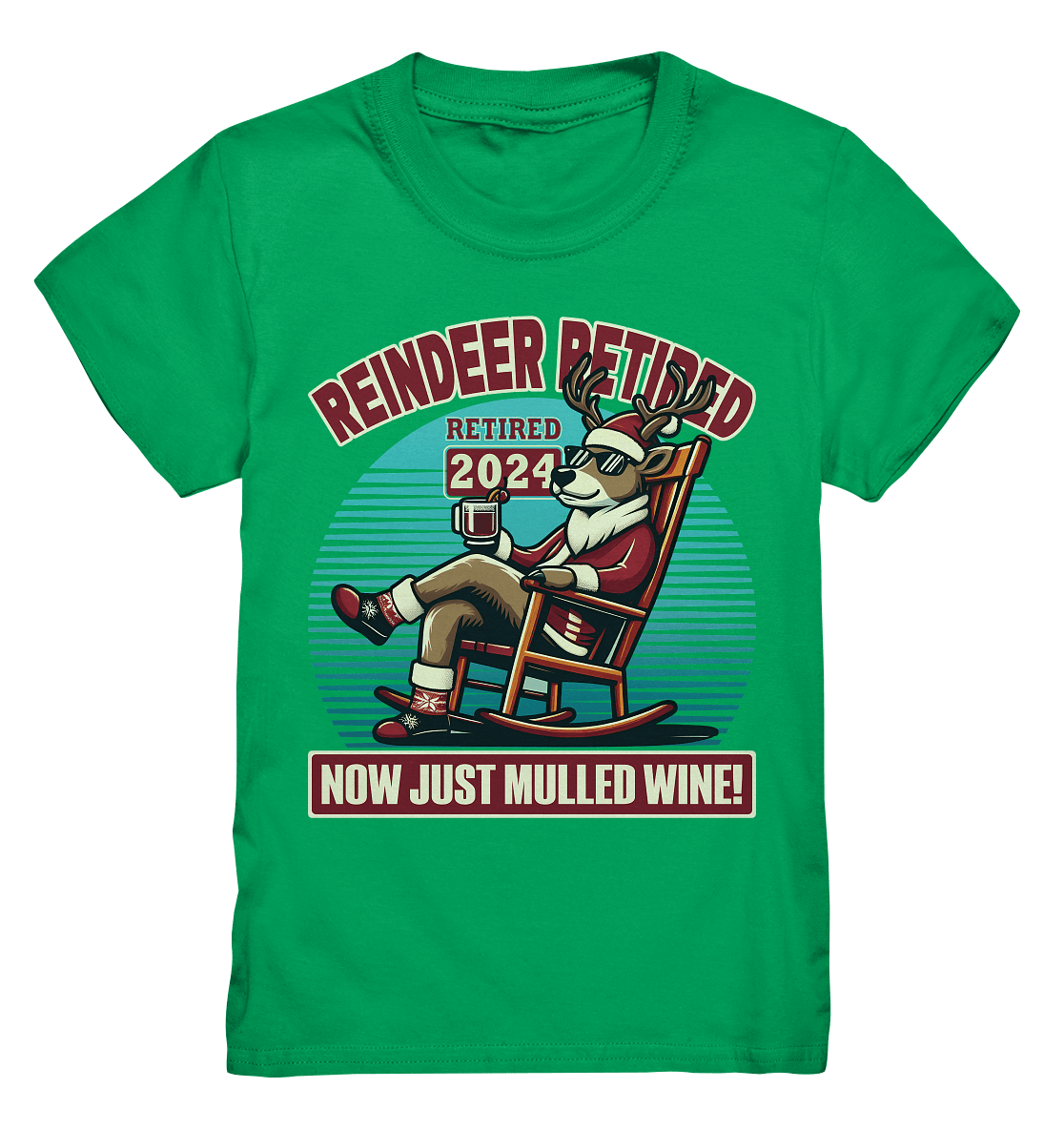 Reindeer Retired – Jetzt gibt's nur noch Glühwein! - Kids Premium Shirt - FaunaFeels Onlineshop Kids & Babys