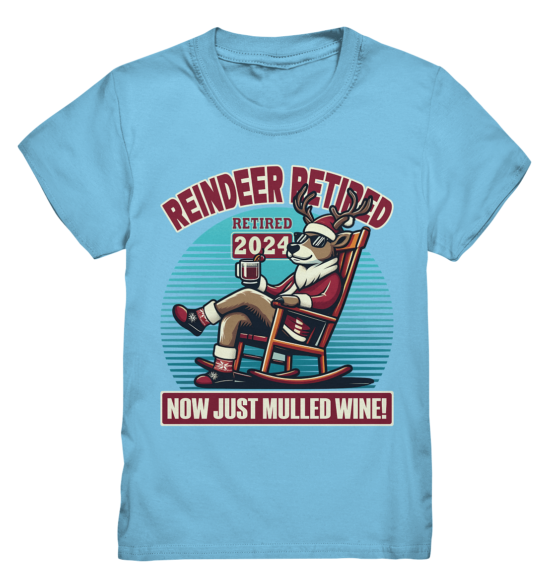 Reindeer Retired – Jetzt gibt's nur noch Glühwein! - Kids Premium Shirt - FaunaFeels Onlineshop Kids & Babys