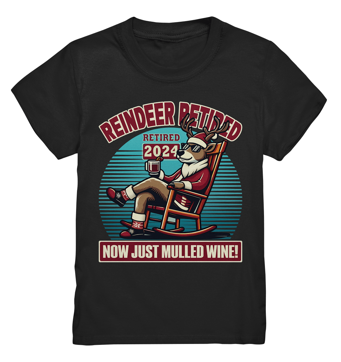 Reindeer Retired – Jetzt gibt's nur noch Glühwein! - Kids Premium Shirt - FaunaFeels Onlineshop Kids & Babys