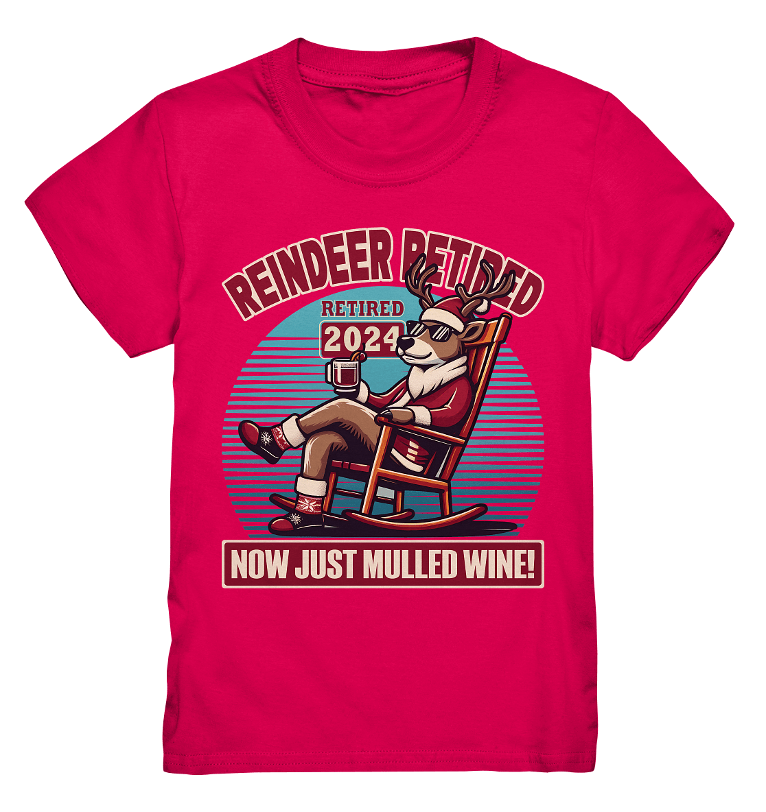 Reindeer Retired – Jetzt gibt's nur noch Glühwein! - Kids Premium Shirt - FaunaFeels Onlineshop Kids & Babys