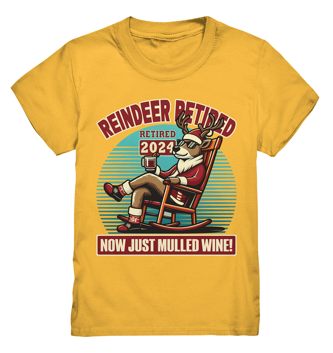Reindeer Retired – Jetzt gibt's nur noch Glühwein! - Kids Premium Shirt - FaunaFeels Onlineshop Kids & Babys