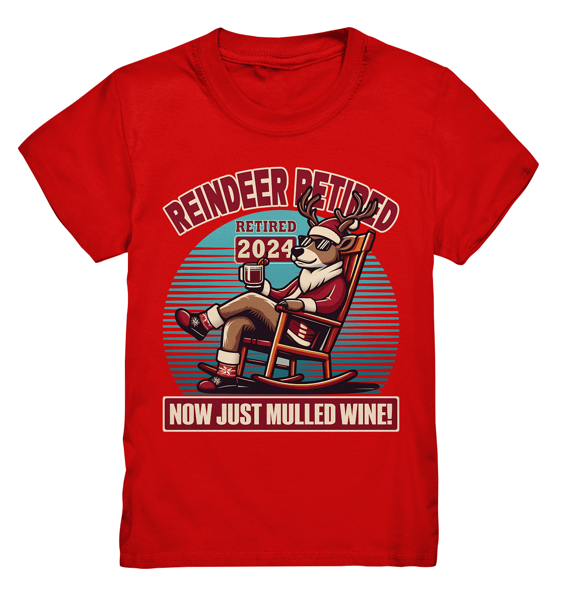 Reindeer Retired – Jetzt gibt's nur noch Glühwein! - Kids Premium Shirt - FaunaFeels Onlineshop Kids & Babys