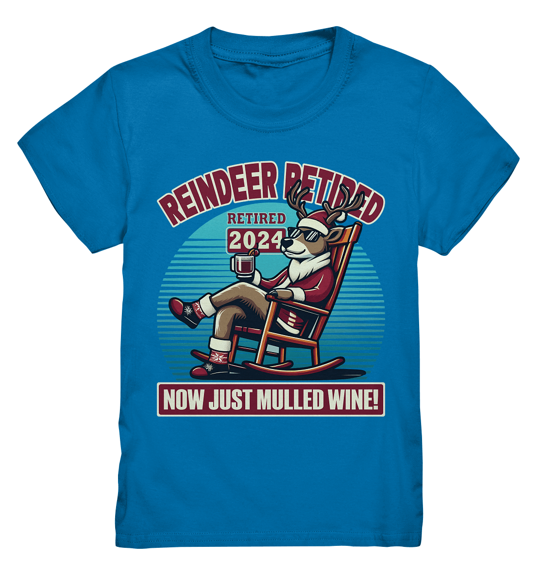 Reindeer Retired – Jetzt gibt's nur noch Glühwein! - Kids Premium Shirt - FaunaFeels Onlineshop Kids & Babys