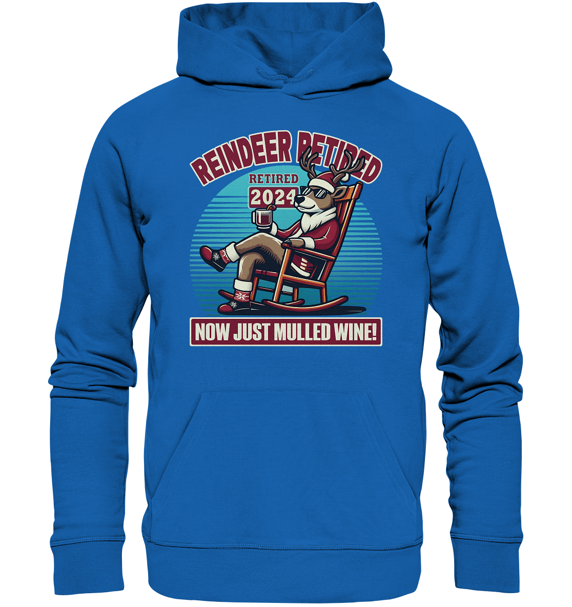 Reindeer Retired – Jetzt gibt's nur noch Glühwein! - Premium Unisex Hoodie - FaunaFeels Onlineshop Hoodies