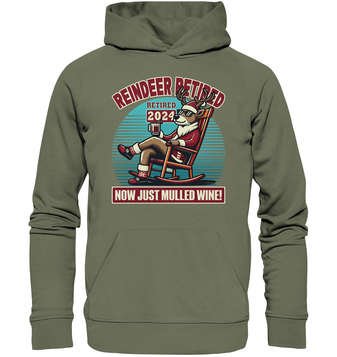 Reindeer Retired – Jetzt gibt's nur noch Glühwein! - Premium Unisex Hoodie - FaunaFeels Onlineshop Hoodies