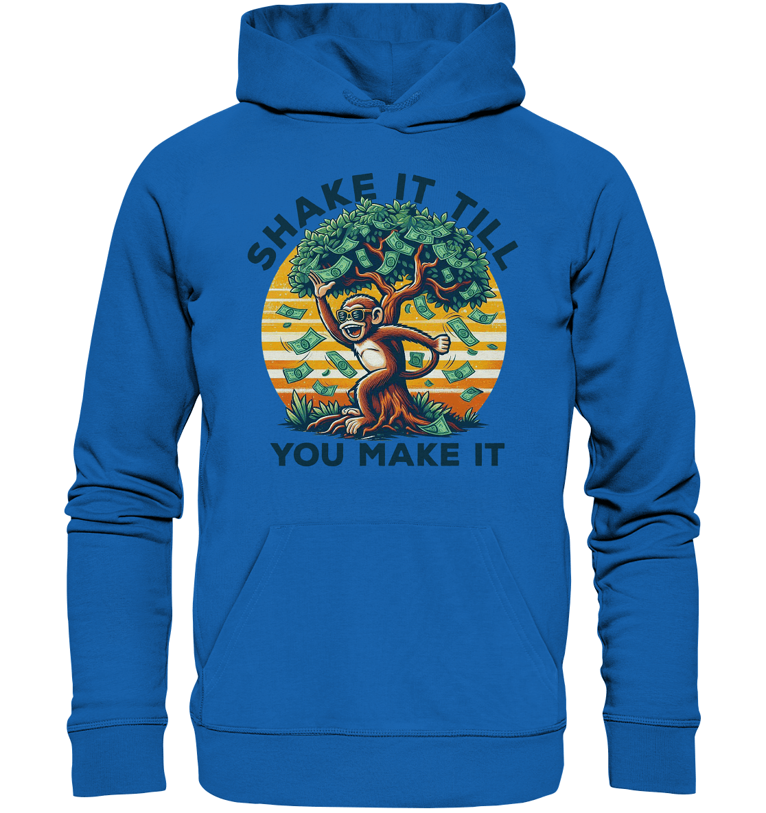 Shake It Till You Make It – Affe am Geldbaum - Premium Unisex Hoodie - FaunaFeels Onlineshop Hoodies
