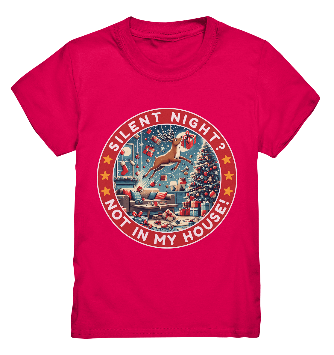 Silent Night? Not in My House! – Das chaotische Weihnachtsrentier! - Kids Premium Shirt - FaunaFeels Onlineshop Kids & Babys