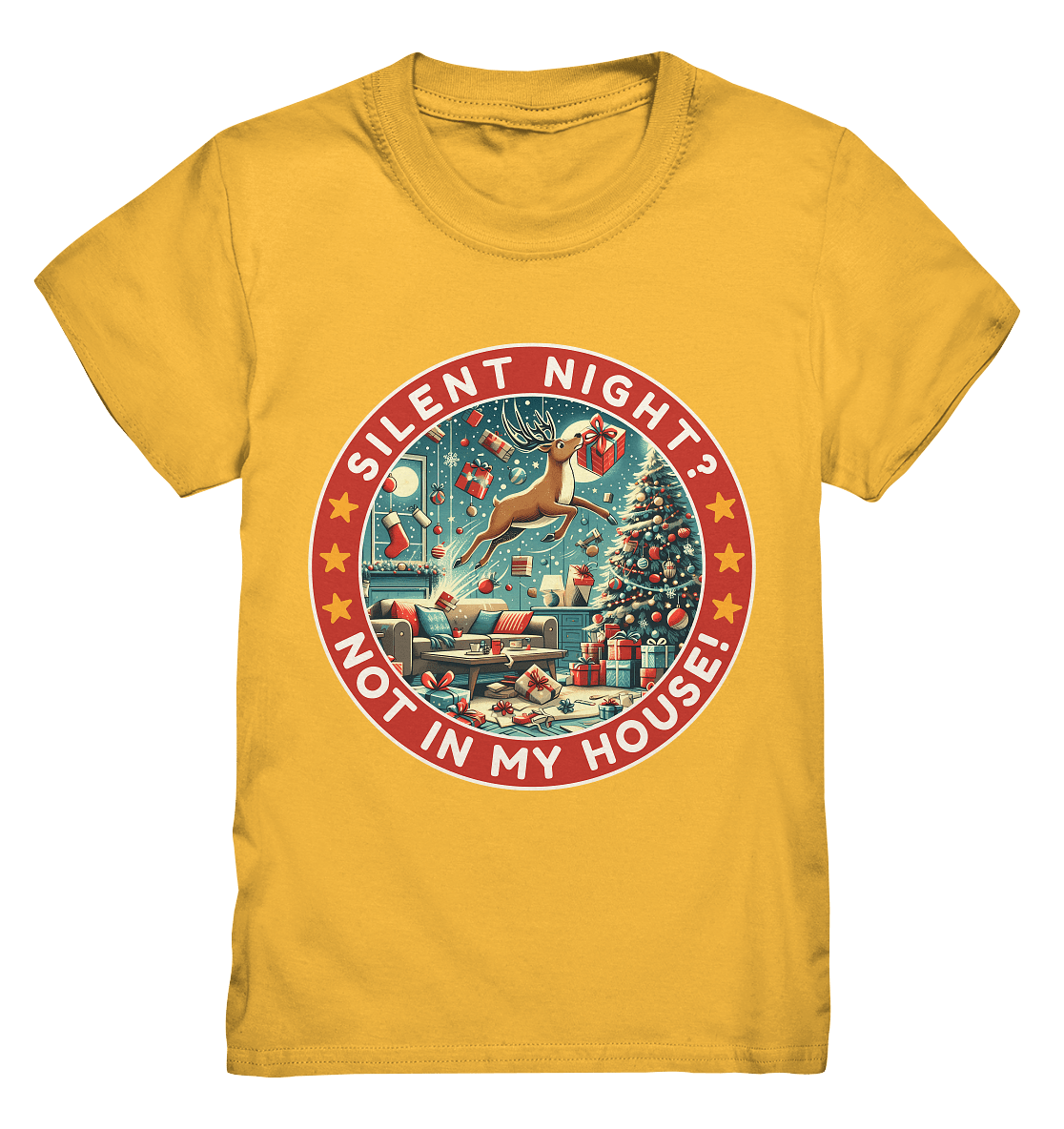 Silent Night? Not in My House! – Das chaotische Weihnachtsrentier! - Kids Premium Shirt - FaunaFeels Onlineshop Kids & Babys