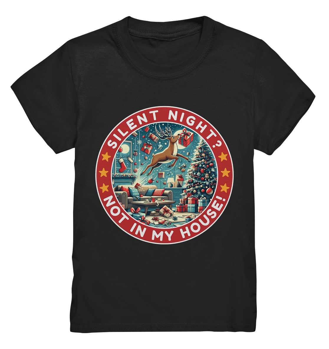 Silent Night? Not in My House! – Das chaotische Weihnachtsrentier! - Kids Premium Shirt - FaunaFeels Onlineshop Kids & Babys