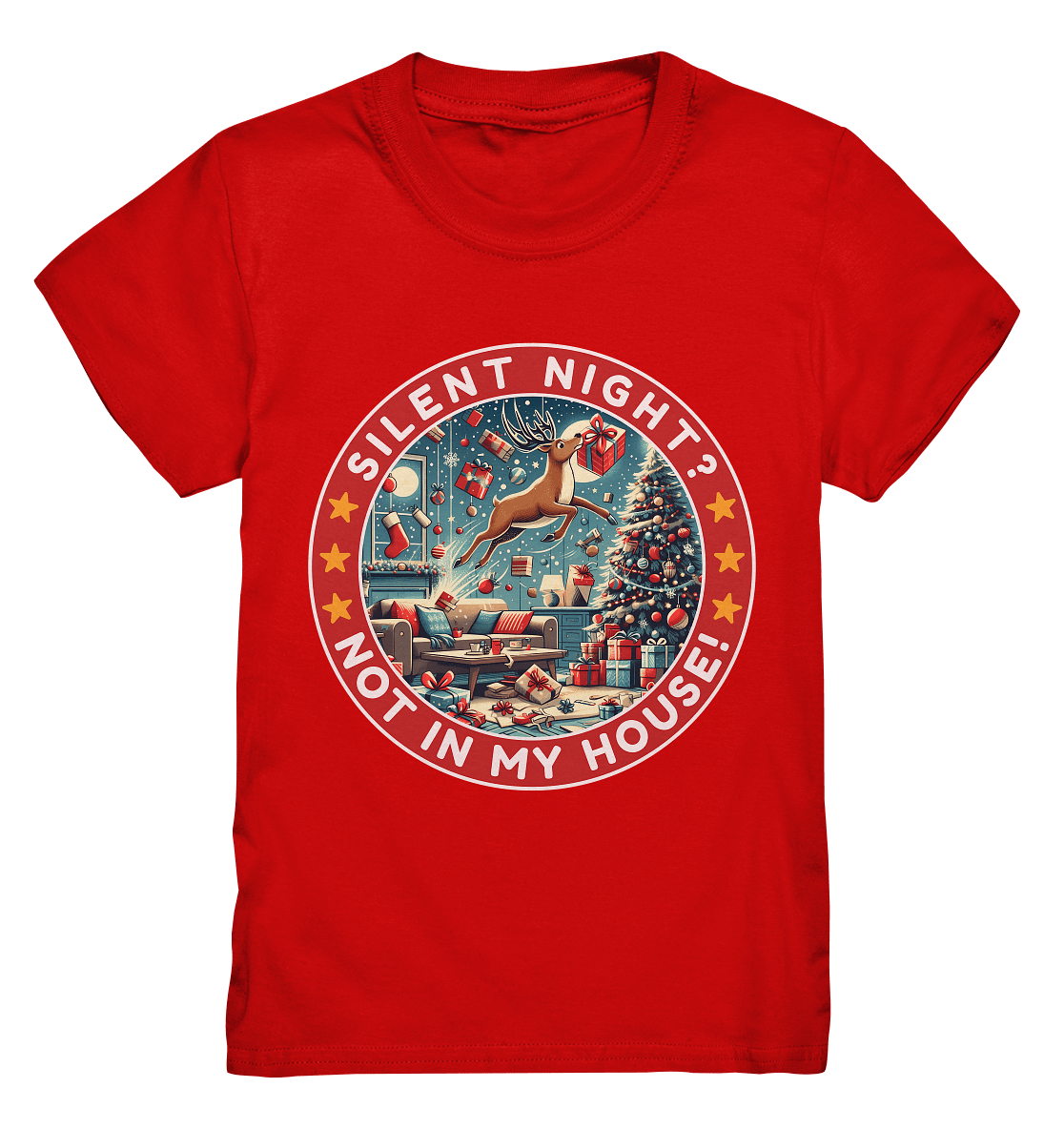 Silent Night? Not in My House! – Das chaotische Weihnachtsrentier! - Kids Premium Shirt - FaunaFeels Onlineshop Kids & Babys