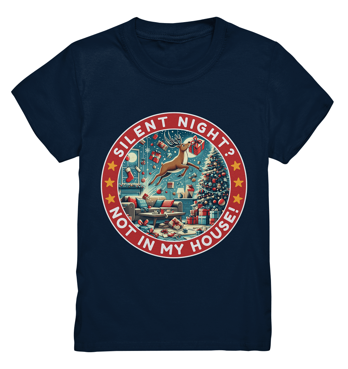 Silent Night? Not in My House! – Das chaotische Weihnachtsrentier! - Kids Premium Shirt - FaunaFeels Onlineshop Kids & Babys