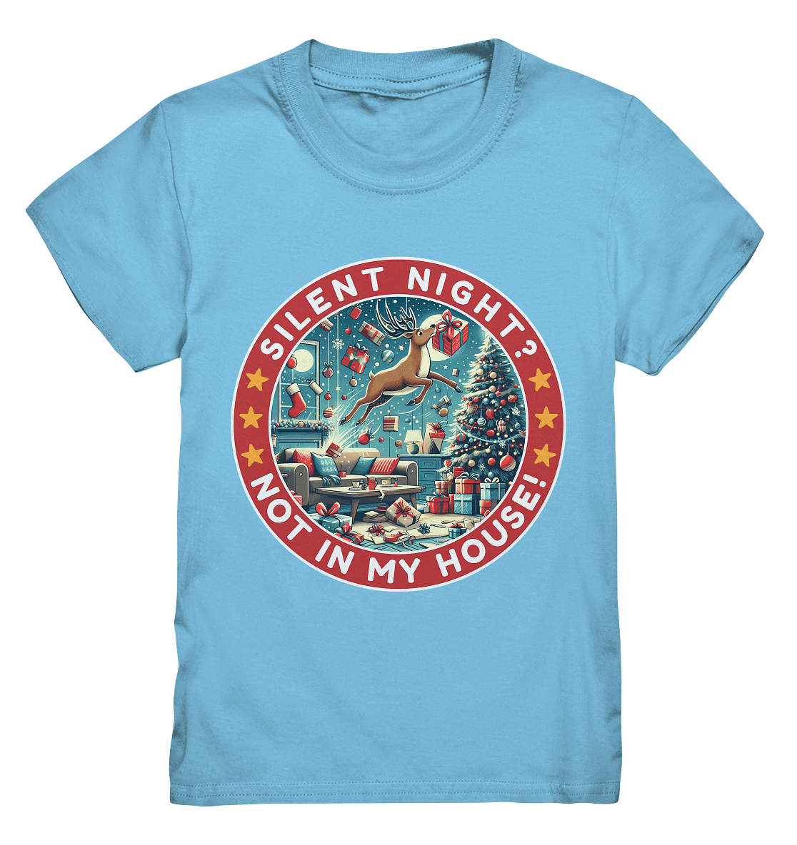 Silent Night? Not in My House! – Das chaotische Weihnachtsrentier! - Kids Premium Shirt - FaunaFeels Onlineshop Kids & Babys