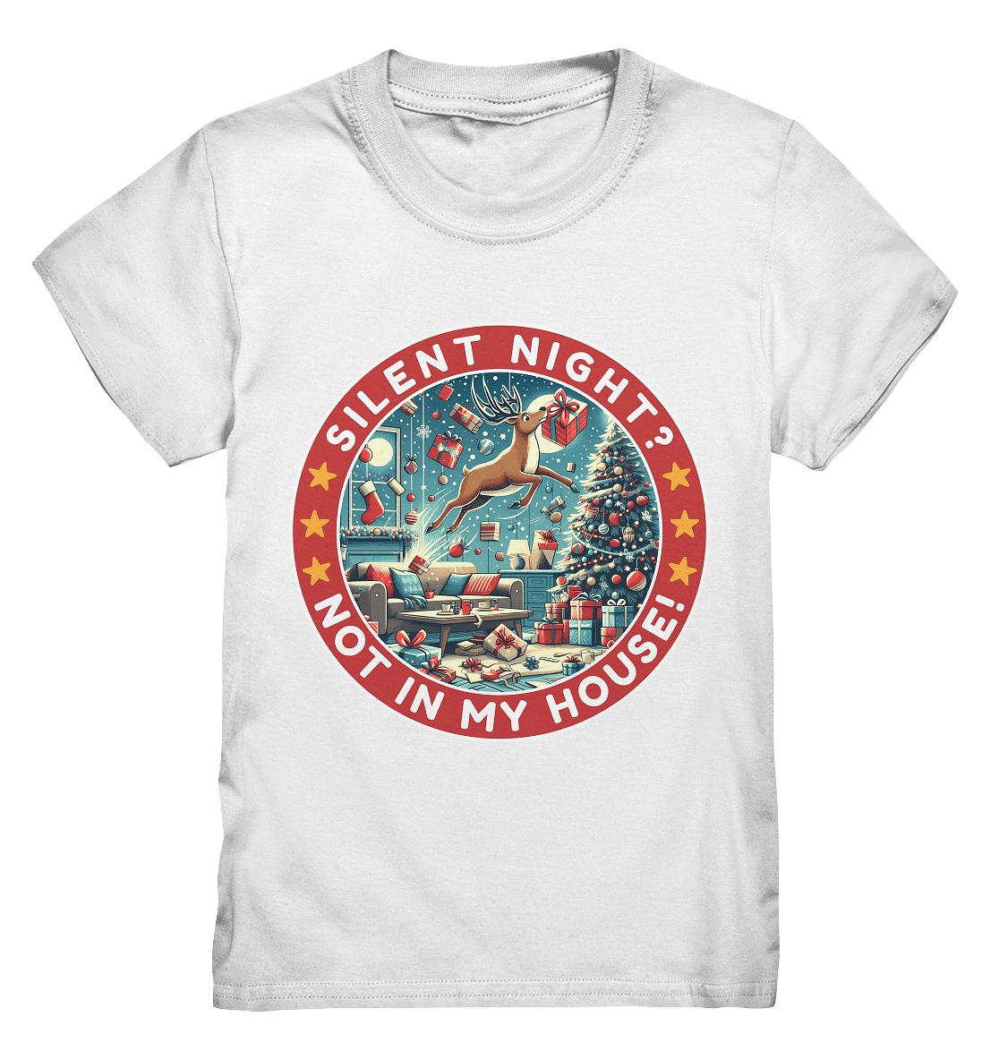 Silent Night? Not in My House! – Das chaotische Weihnachtsrentier! - Kids Premium Shirt - FaunaFeels Onlineshop Kids & Babys