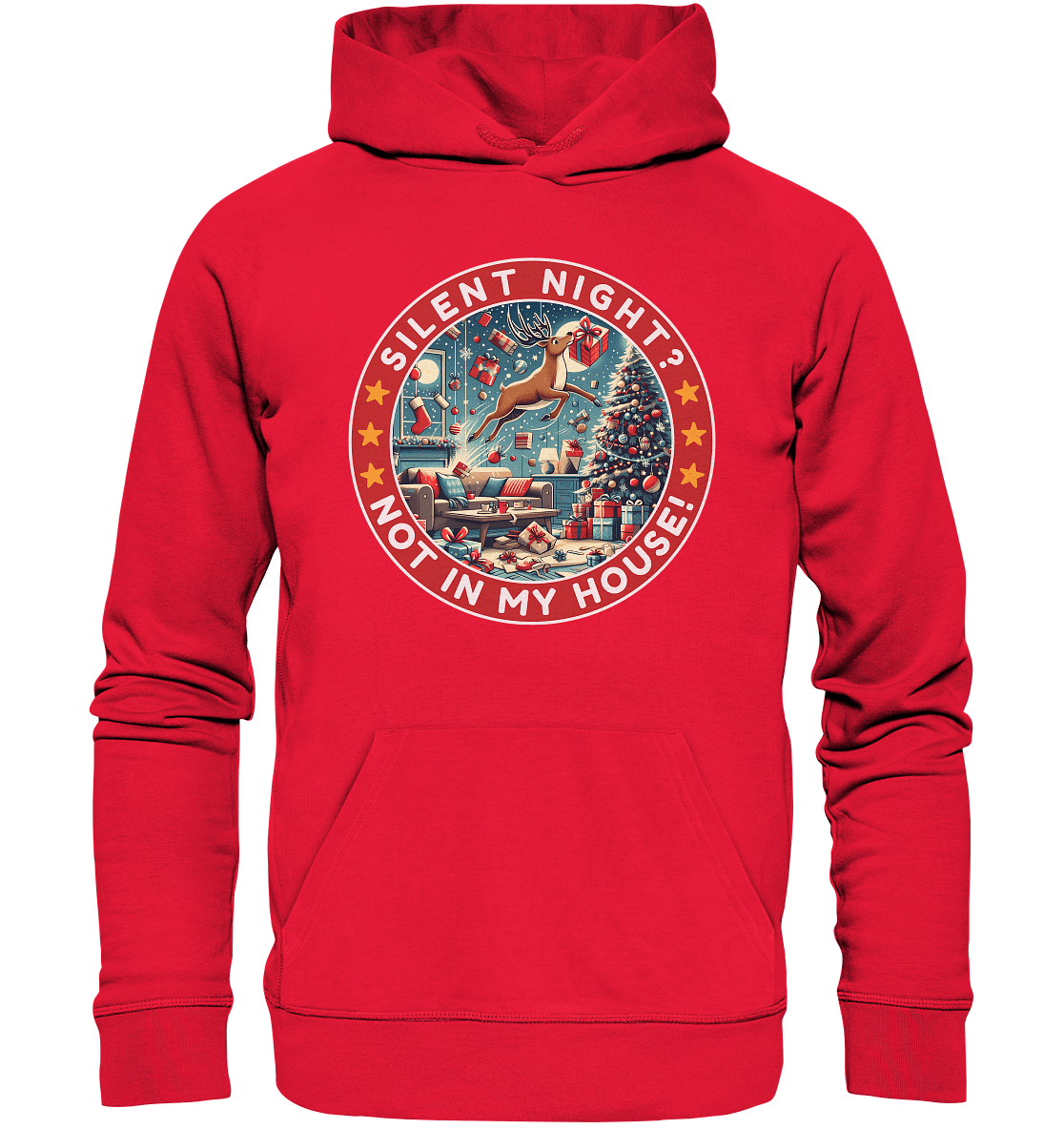 Silent Night? Not in My House! – Das chaotische Weihnachtsrentier! - Premium Unisex Hoodie - FaunaFeels Onlineshop Hoodies