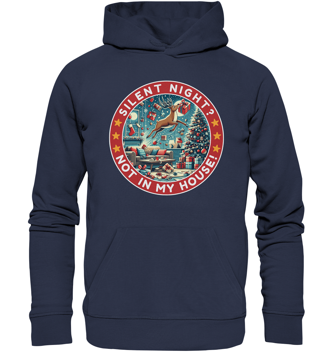 Silent Night? Not in My House! – Das chaotische Weihnachtsrentier! - Premium Unisex Hoodie - FaunaFeels Onlineshop Hoodies