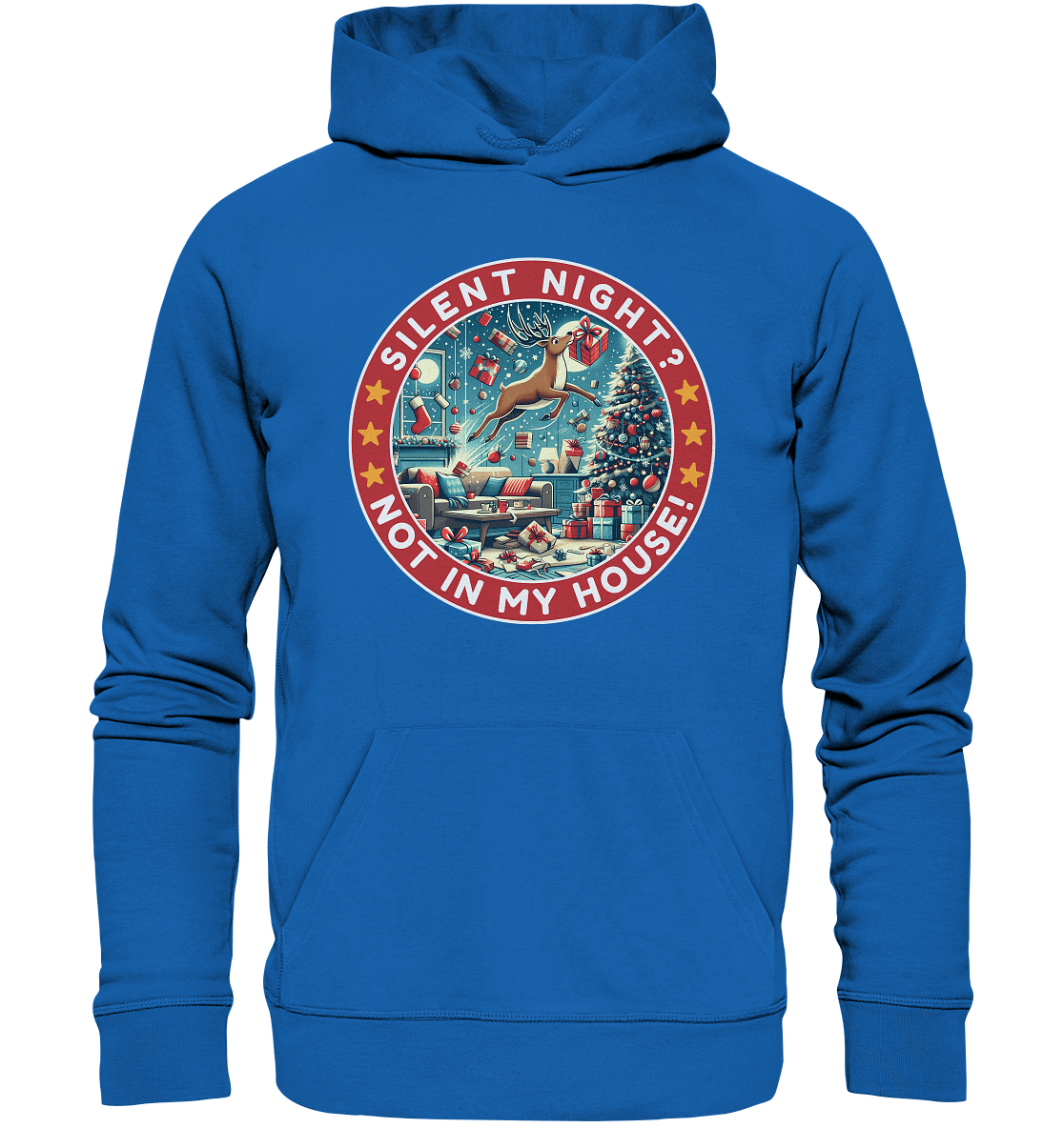 Silent Night? Not in My House! – Das chaotische Weihnachtsrentier! - Premium Unisex Hoodie - FaunaFeels Onlineshop Hoodies