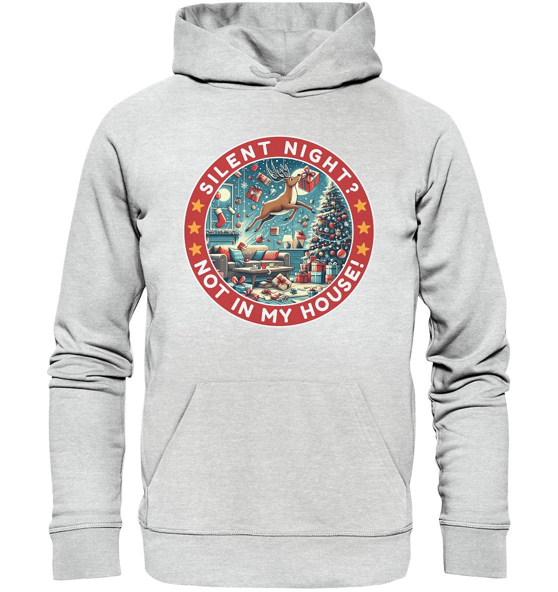 Silent Night? Not in My House! – Das chaotische Weihnachtsrentier! - Premium Unisex Hoodie - FaunaFeels Onlineshop Hoodies