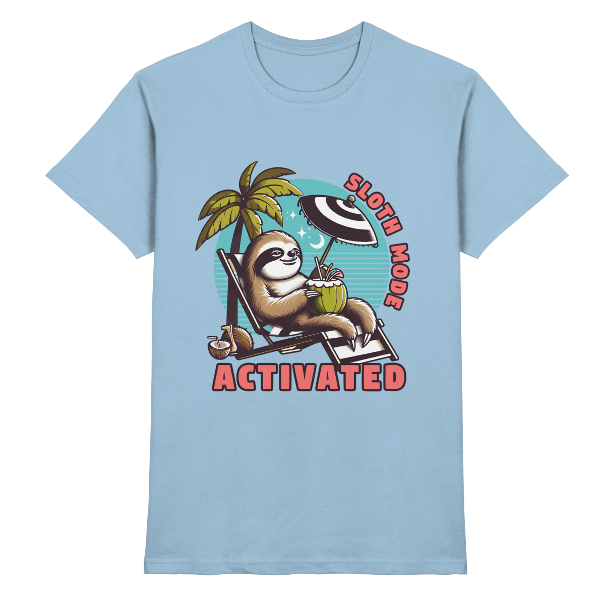 Sloth Mode Activated – Lustiges Faultier - Motiv für entspannte Sommermomente - Heavy Cotton T-Shirt - FaunaFeels Onlineshop Unisex - Shirts