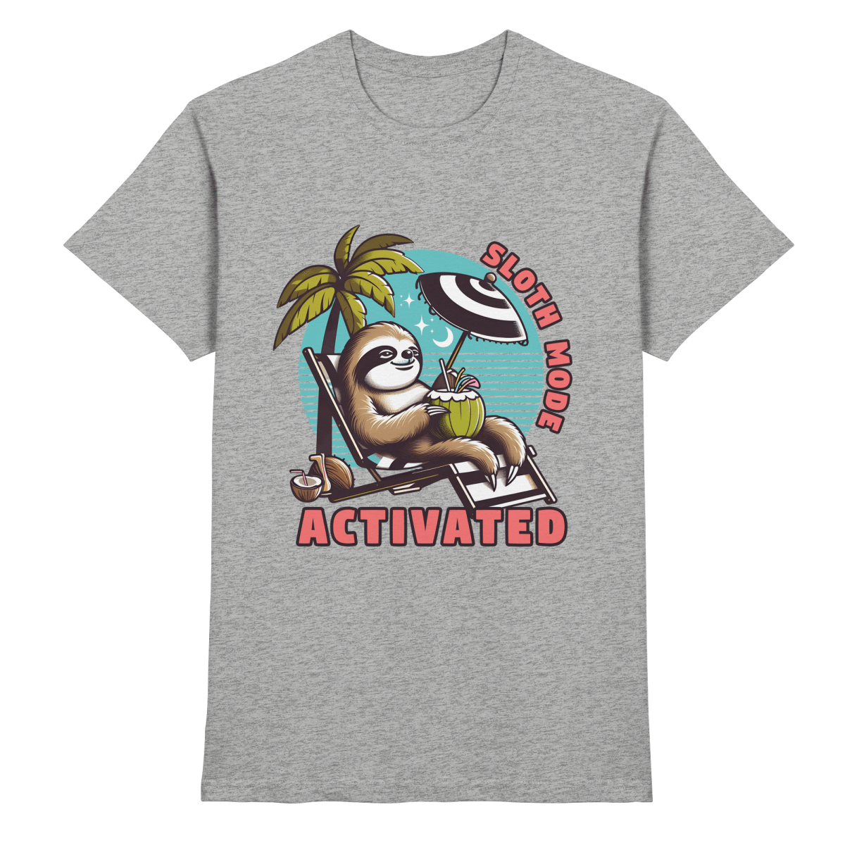 Sloth Mode Activated – Lustiges Faultier - Motiv für entspannte Sommermomente - Heavy Cotton T-Shirt - FaunaFeels Onlineshop Unisex - Shirts