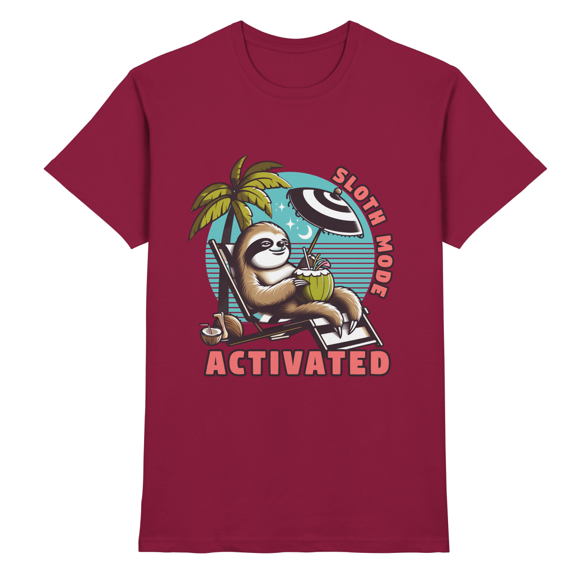 Sloth Mode Activated – Lustiges Faultier - Motiv für entspannte Sommermomente - Heavy Cotton T-Shirt - FaunaFeels Onlineshop Unisex - Shirts