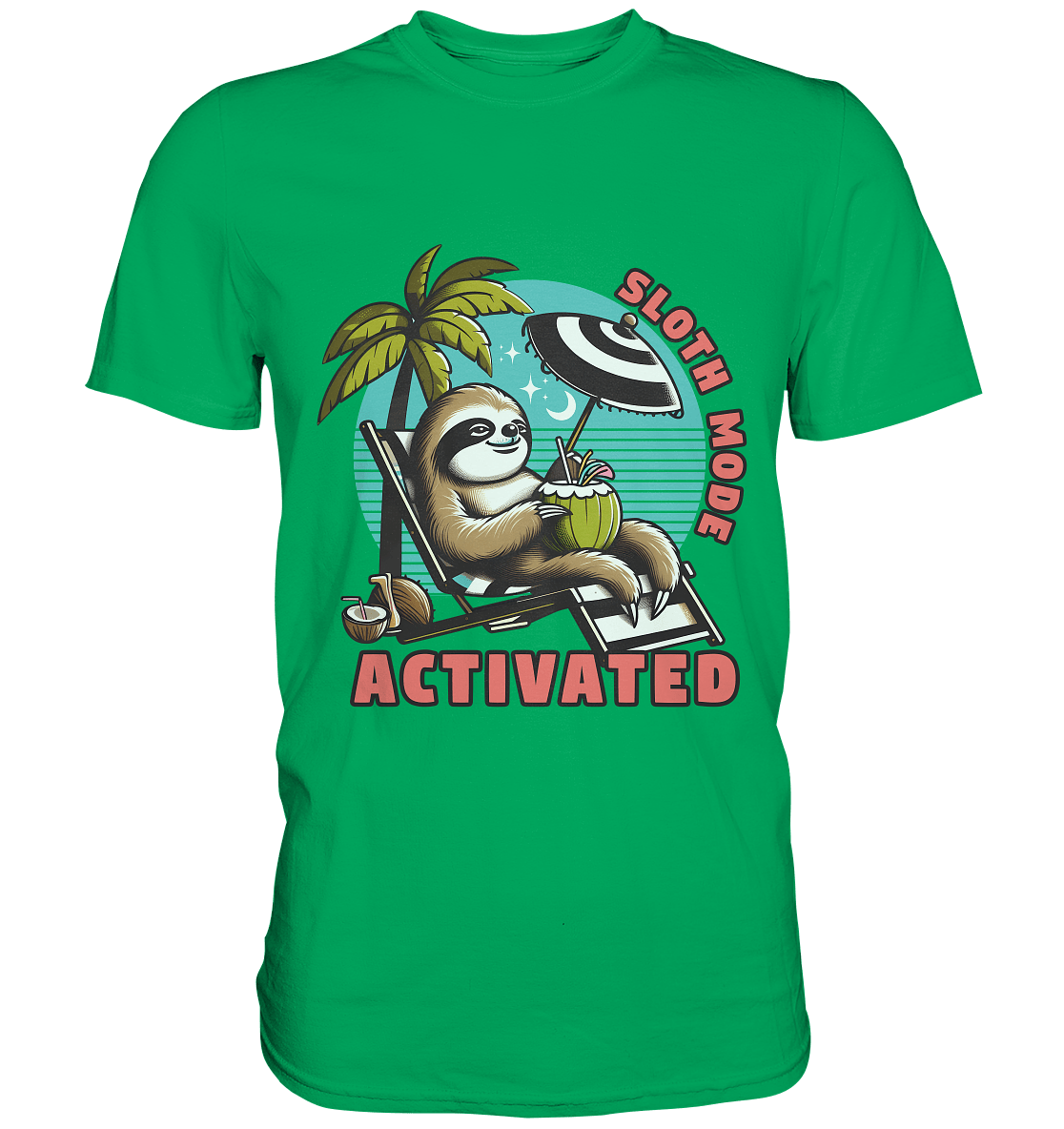 Sloth Mode Activated – Lustiges Faultier - Motiv für entspannte Sommermomente - Premium Shirt - FaunaFeels Onlineshop Unisex - Shirts