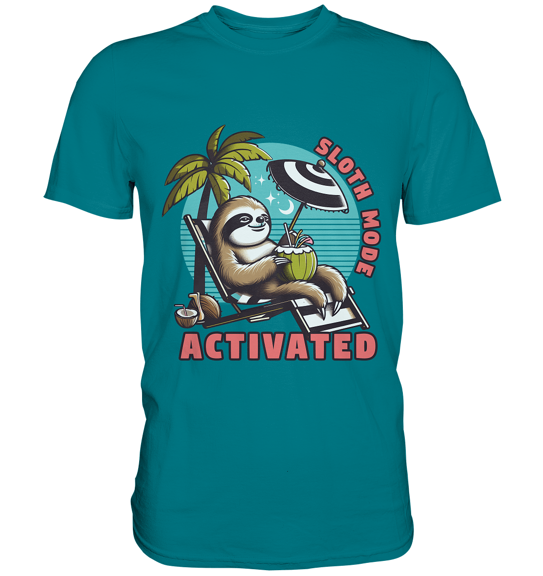 Sloth Mode Activated – Lustiges Faultier - Motiv für entspannte Sommermomente - Premium Shirt - FaunaFeels Onlineshop Unisex - Shirts