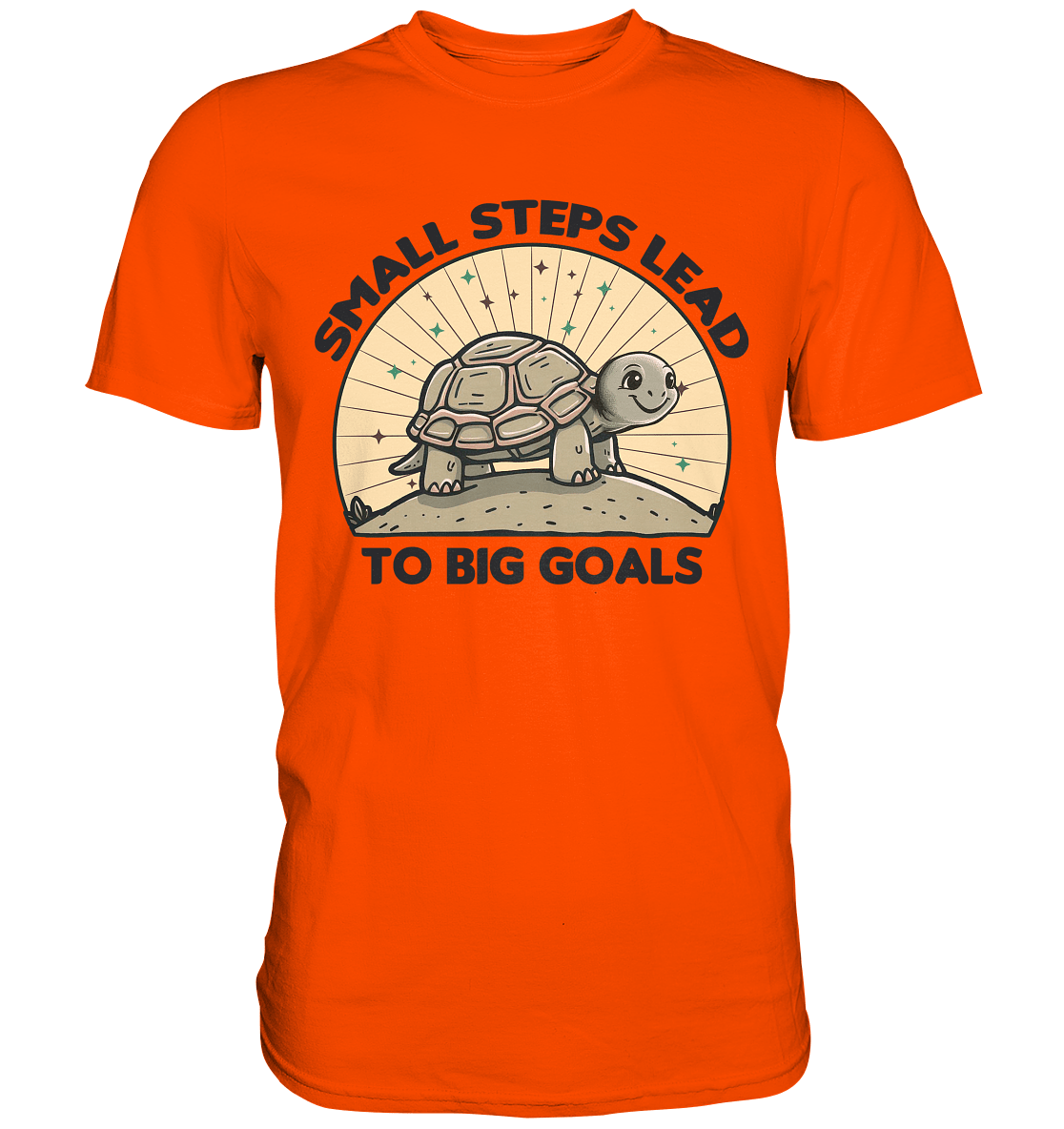 Small Steps Lead to Big Goals – Zielstrebige Schildkröte - Premium Shirt - FaunaFeels Onlineshop Unisex - Shirts