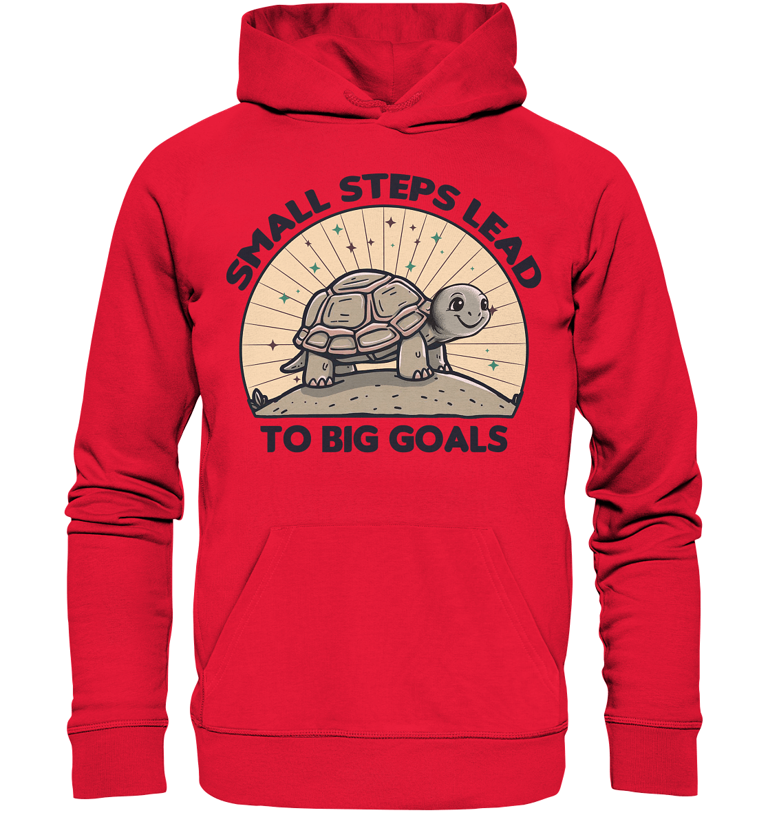 Small Steps Lead to Big Goals – Zielstrebige Schildkröte - Premium Unisex Hoodie - FaunaFeels Onlineshop Hoodies