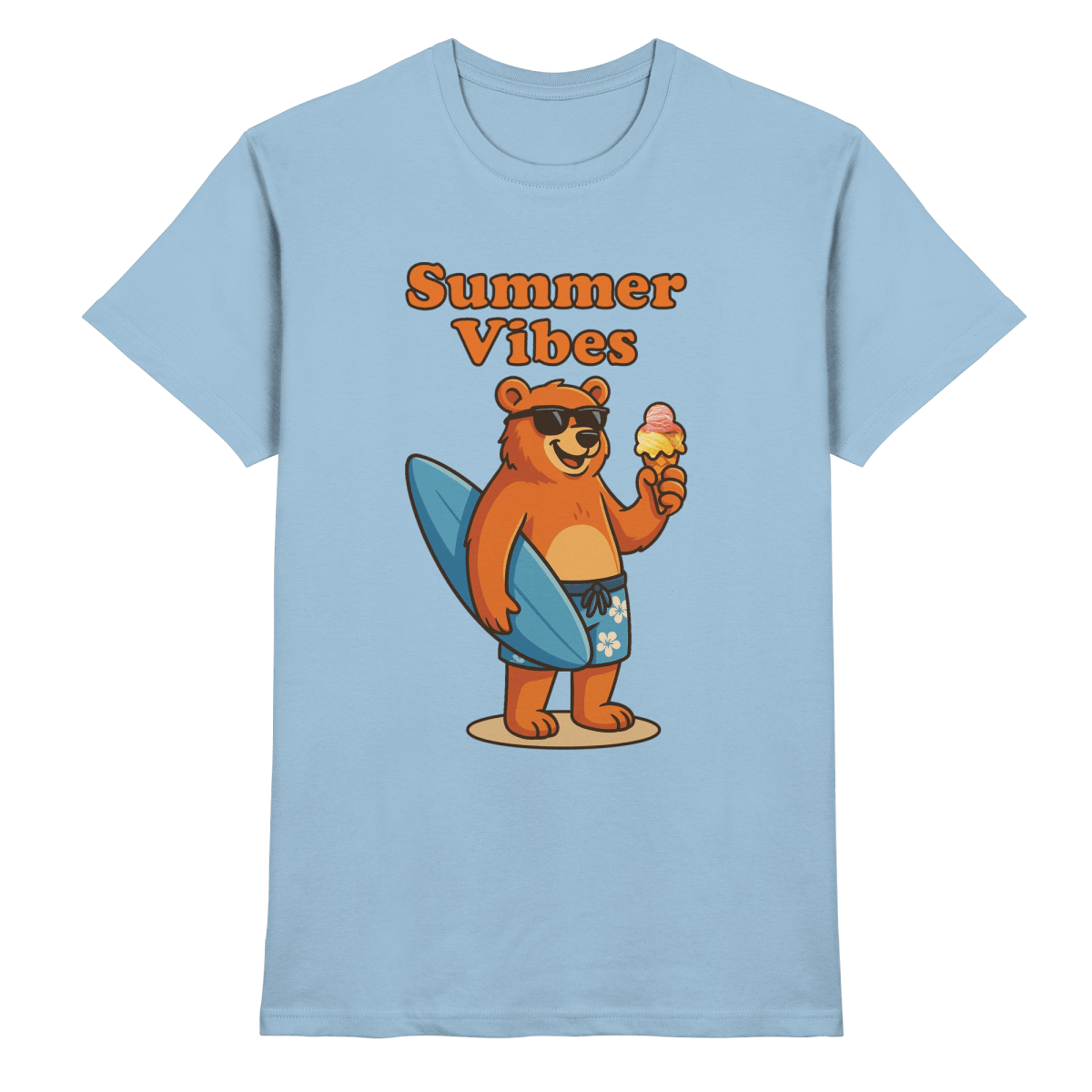 Sommer Vibes Bär – Der perfekte Begleiter für sonnige Tage - Heavy Cotton T-Shirt - FaunaFeels Onlineshop Unisex - Shirts