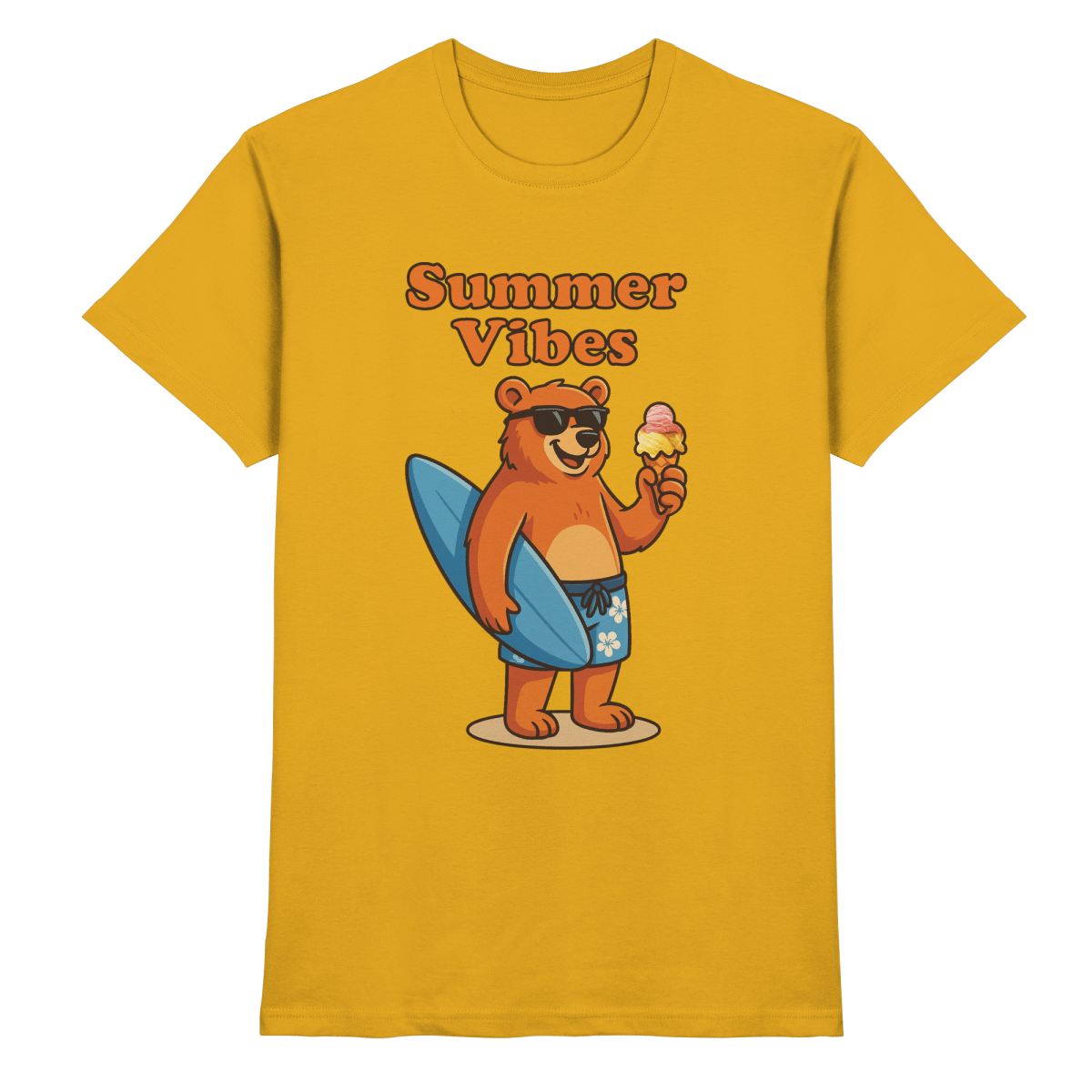 Sommer Vibes Bär – Der perfekte Begleiter für sonnige Tage - Heavy Cotton T-Shirt - FaunaFeels Onlineshop Unisex - Shirts