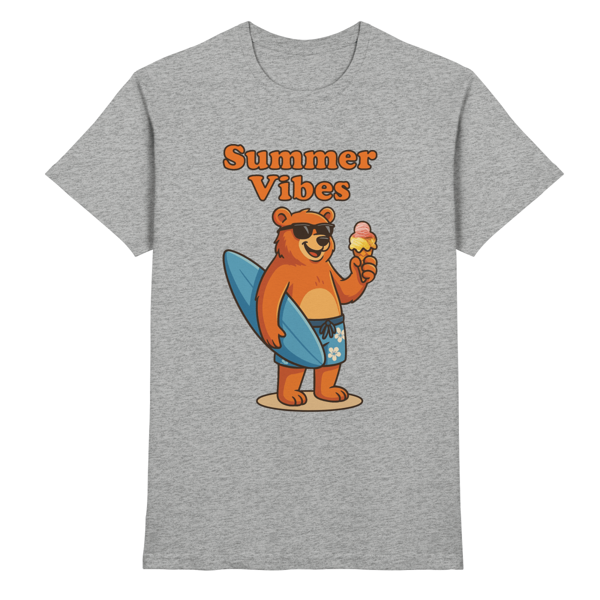 Sommer Vibes Bär – Der perfekte Begleiter für sonnige Tage - Heavy Cotton T-Shirt - FaunaFeels Onlineshop Unisex - Shirts