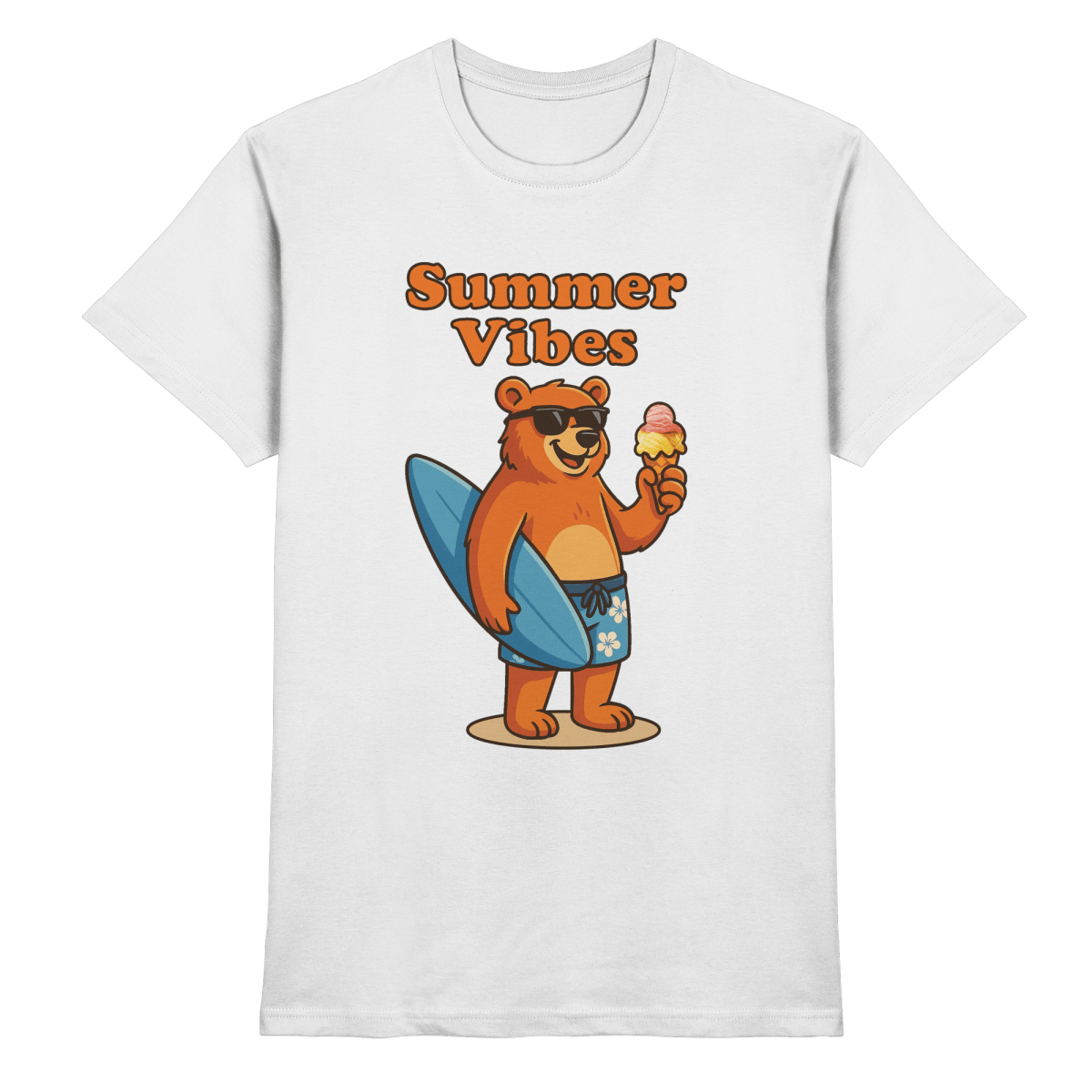 Sommer Vibes Bär – Der perfekte Begleiter für sonnige Tage - Heavy Cotton T-Shirt - FaunaFeels Onlineshop Unisex - Shirts