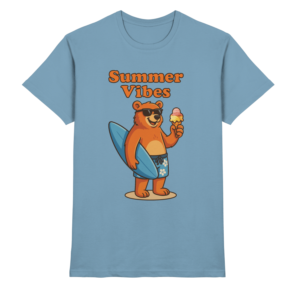 Sommer Vibes Bär – Der perfekte Begleiter für sonnige Tage - Heavy Cotton T-Shirt - FaunaFeels Onlineshop Unisex - Shirts