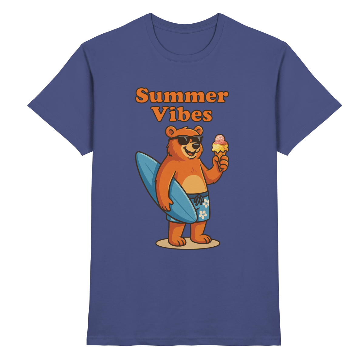 Sommer Vibes Bär – Der perfekte Begleiter für sonnige Tage - Heavy Cotton T-Shirt - FaunaFeels Onlineshop Unisex - Shirts